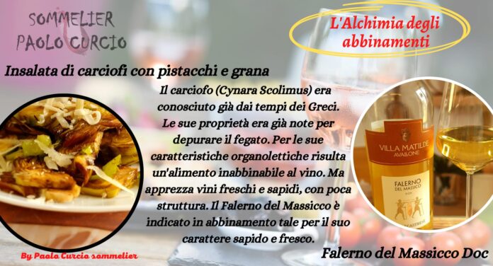 Abbinamento Carciofo e Falerno del Massico