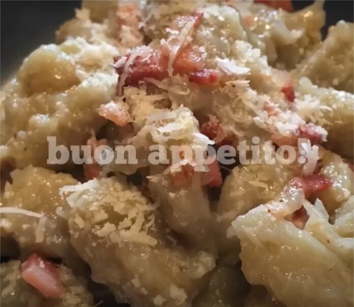 Gnocchi di patate crude alla pancetta