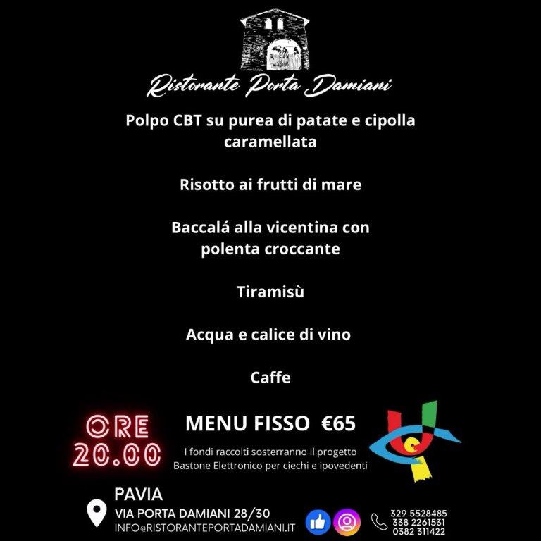 Ristorante Porta Damiani di Pavia: una Cena al Buio, venerdì 15 marzo 2024 a sostegno dell'Unione Italiana Ciechi 1 Ristorante Porta Damiani Pavia Unione Italiana Ciechi