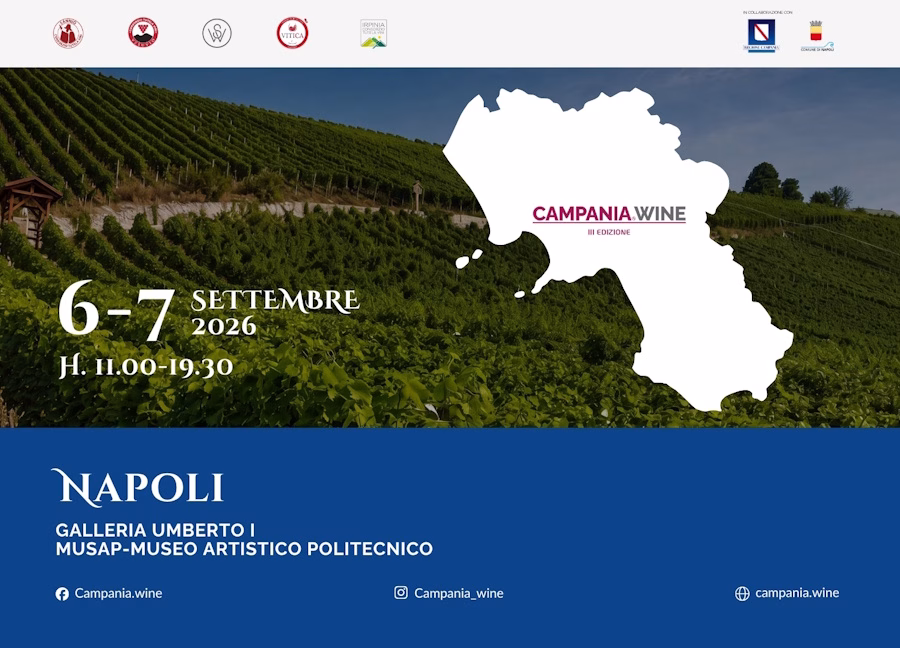 Campania.Wine 2026 torna a Napoli: il 6 e 7 settembre il vino regionale tra Galleria Umberto I e MUSAP 1 Campania.Wine - Napoli