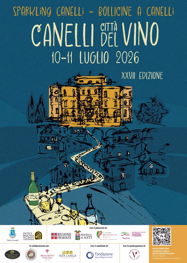 Canelli Città del Vino: due giorni tra grandi denominazioni e Cattedrali Sotterranee, 10 e 11 luglio 2026 1 Canelli Città del Vino